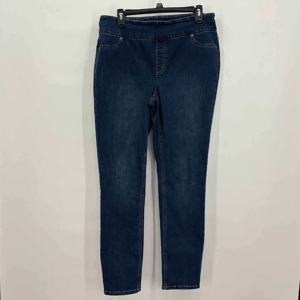 Chicos Perfect Stretch‎ Nicky Jegging 1R Dark Wash Blue Denim Pull On Jeans